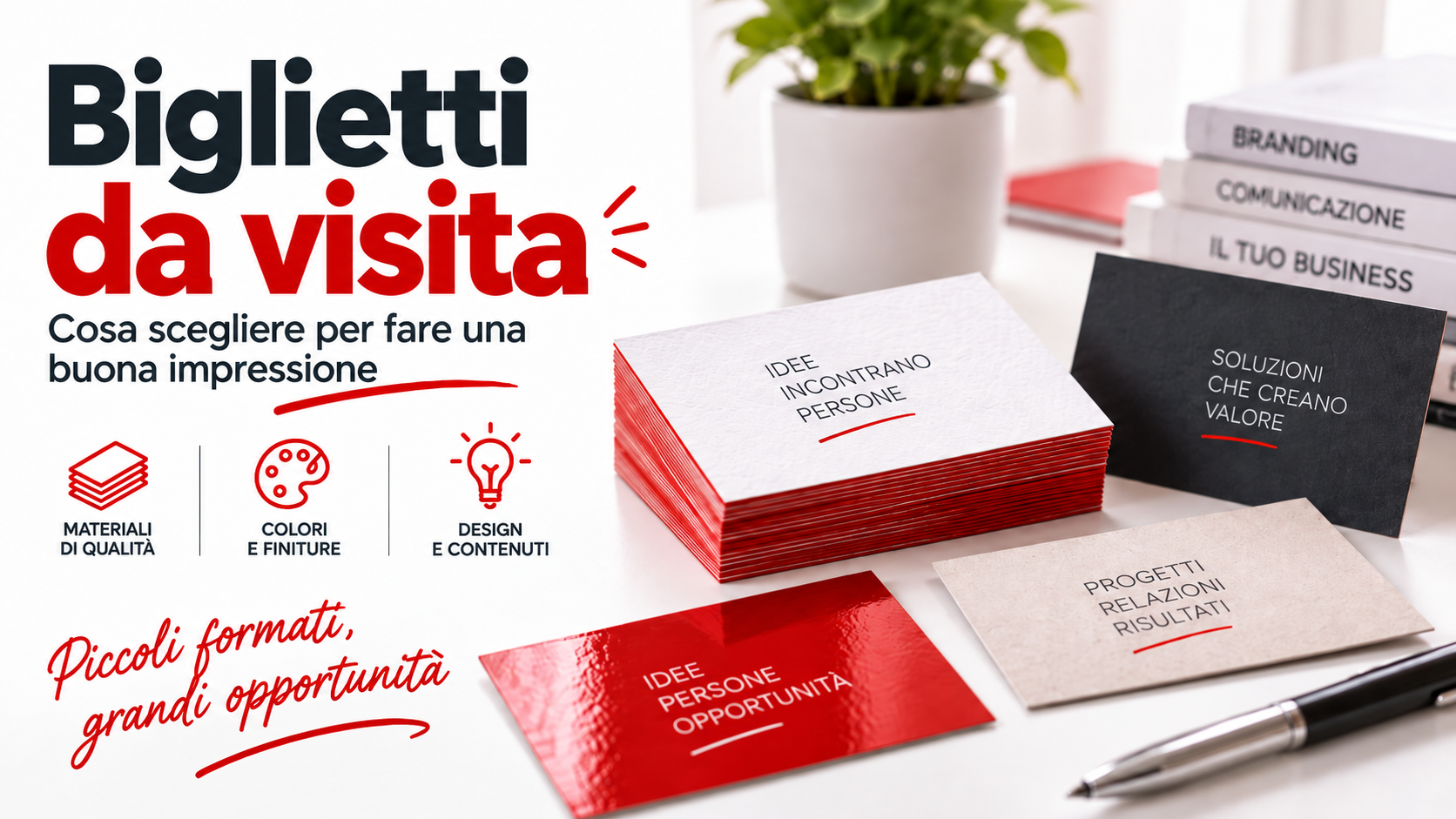Biglietti da visita: cosa scegliere per fare una buona impressione