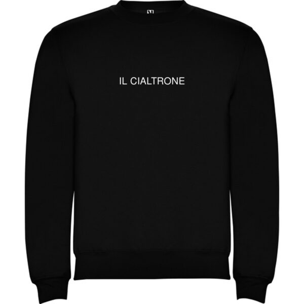 Felpe Infami – Felpe divertenti da regalare agli amici 7 Felpa girocollo nera Il Cialtrone della Linea Infami